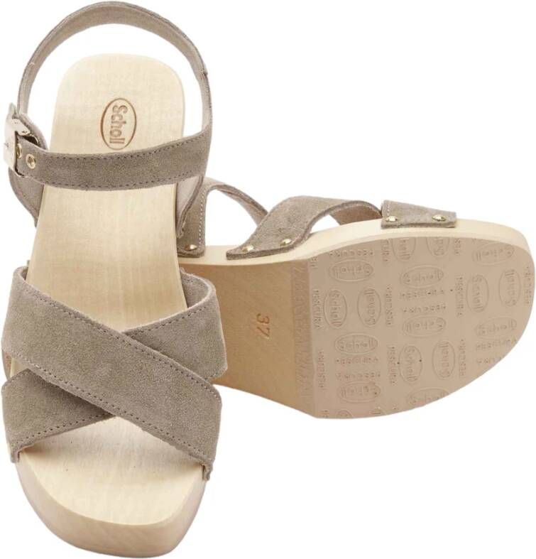 Scholl Beige Sandalen voor de Zomer Beige Dames
