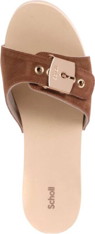 Scholl Bruine Sandalen voor Zomer Outfits Brown Dames
