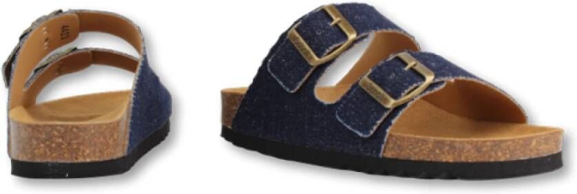 Scholl Denim Slippers Lichtgewicht Comfortabel Zomer Blue Dames