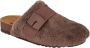Scholl ALASKA 3.0 Synthetic fur GR Womens Brown FALSO Clogs Brown - Thumbnail 4
