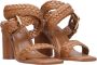 Schutz Bruin leren sandalen hakken Brown Dames - Thumbnail 2