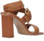 Schutz Bruin leren sandalen hakken Brown Dames - Thumbnail 3