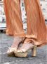 Schutz Gouden Open Teen Sandalen Gesp Sluiting - Thumbnail 2
