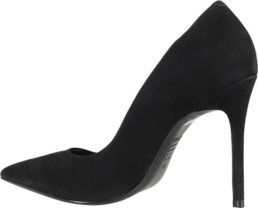 Schutz Zwarte Suède Puntige Decollete Slip-On Hakken