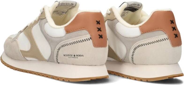 Scotch & Soda Beige Lage Sneakers Cleave 1a Multicolor Heren