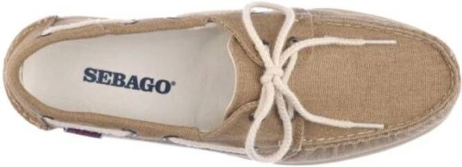 Sebago Beige Loafer Bootschoen Klassieke Stijl Beige Heren