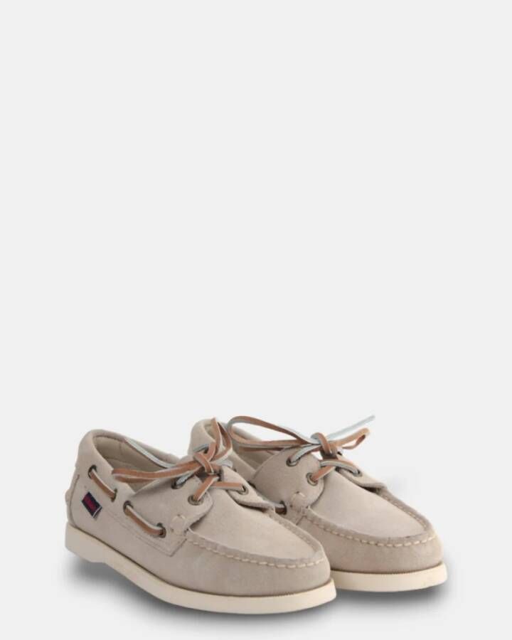 Sebago Beige Moccasins Leren Schoenen Beige Dames
