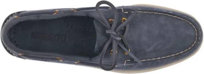 Sebago Blauwe bootschoenen met leren binnenzool