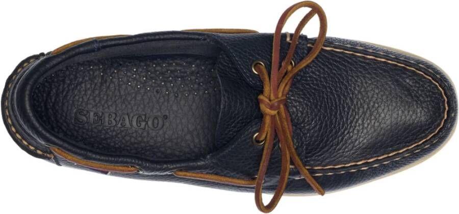 Sebago Blauwe leren bootschoenen
