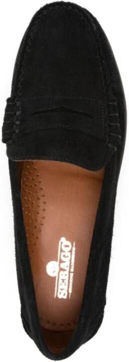 Sebago Blauwe Leren Mocassin Sandalen Black Heren