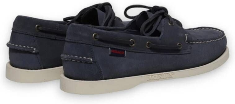 Sebago Blauwe suède loafers
