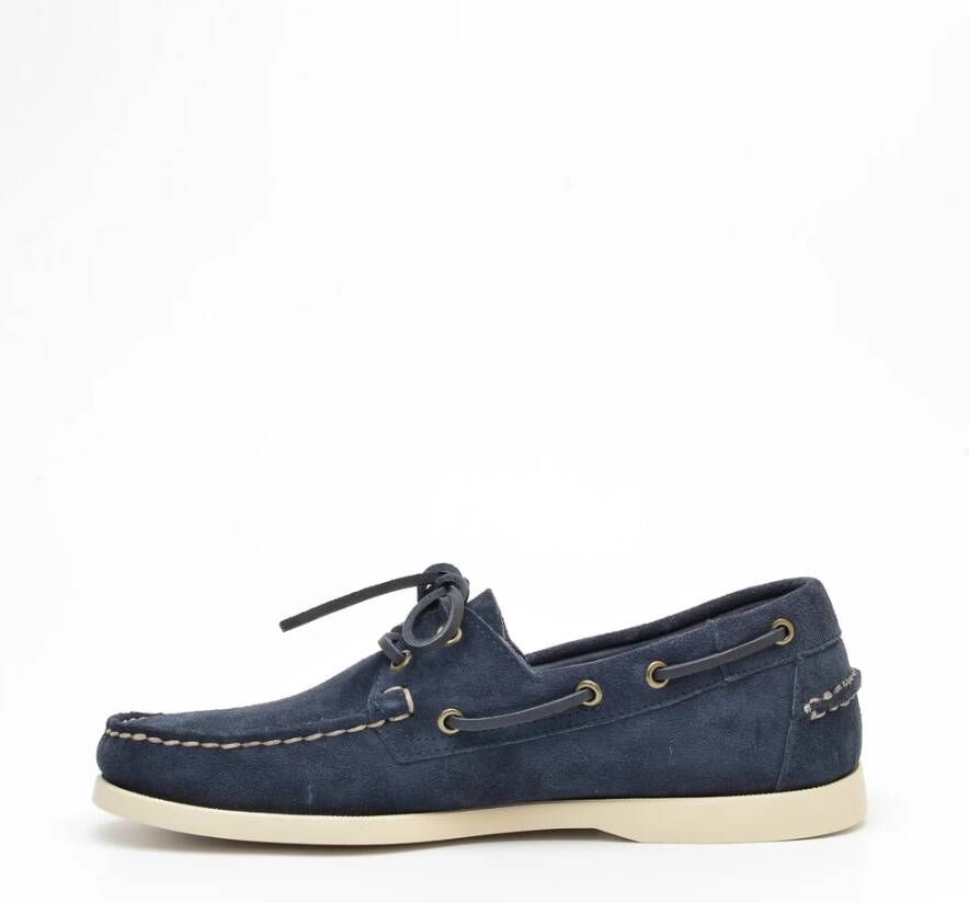 Sebago Blauwe Suède Mocassin Blue Heren