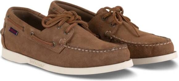 Sebago Brandy Bootschoenen Suède Veters Brown Heren