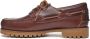 Sebago Handgemaakte Camelkleurige Leren Bootschoenen Brown Heren - Thumbnail 4