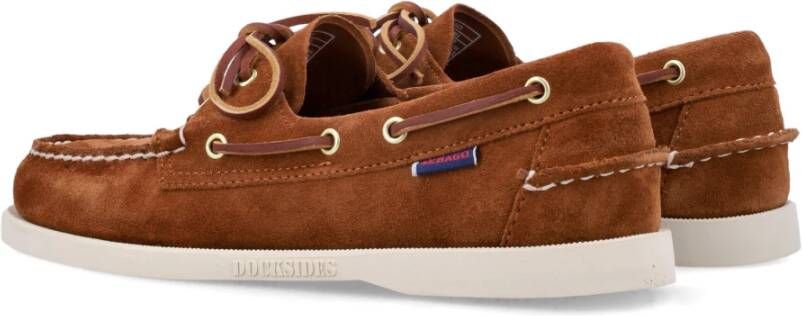 Sebago Bruine leren vrijetijdsschoenen