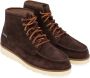 Sebago Bruine Suède Enkellaars Zigzag Stiksels - Thumbnail 2