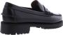 Sebago Zwarte leren platte schoenen voor het winterseizoen Black - Thumbnail 9