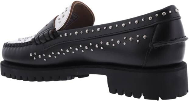 Sebago Dames Dan Studs Loafer Zwart Wit Black Dames