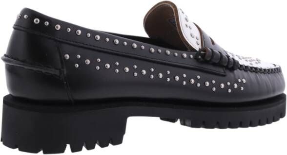 Sebago Dames Dan Studs Loafer Zwart Wit Black Dames