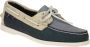 Sebago Dockside Portland Spinnaker Nubuck Blue Navy Offwhite - Thumbnail 3
