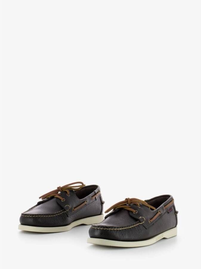 Sebago Donkerbruine Gestructureerde Loafer Brown Heren