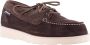 Sebago Donkerbruine Suède Veterschoenen Brown Heren - Thumbnail 3