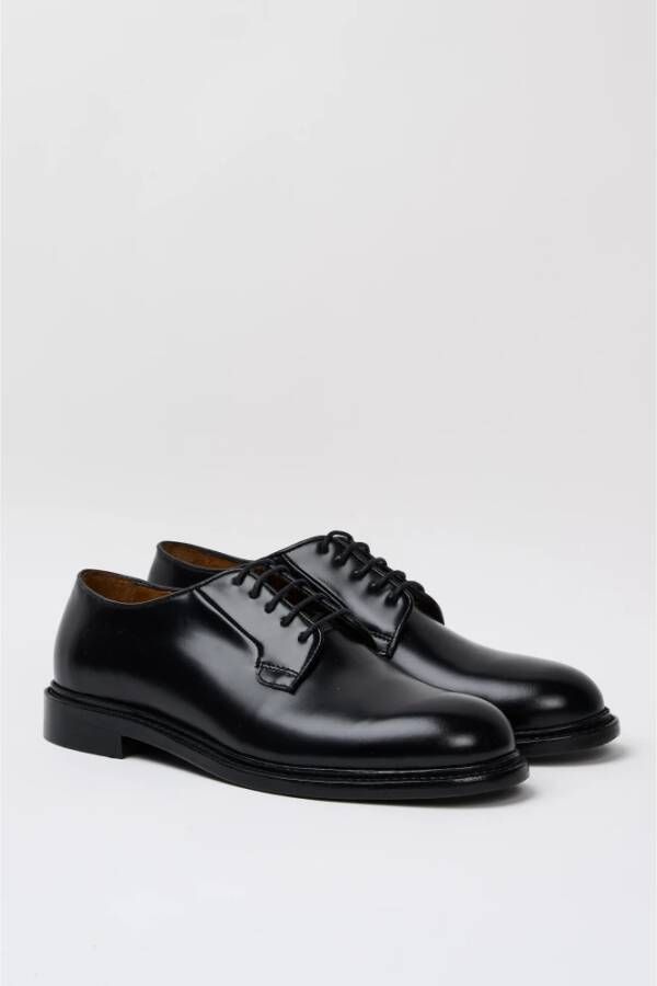 Sebago Elegante Zwarte Leren Derby Schoenen Black Heren