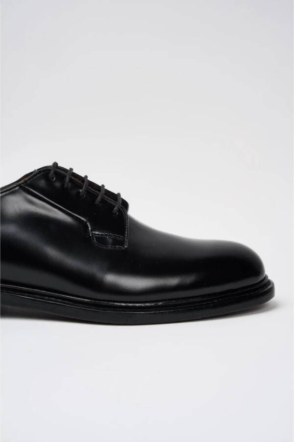 Sebago Elegante Zwarte Leren Derby Schoenen Black Heren