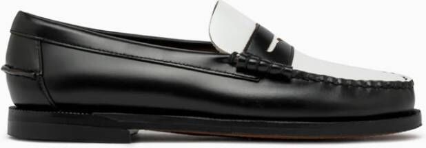 Sebago Handgemaakte leren loafers Black Dames