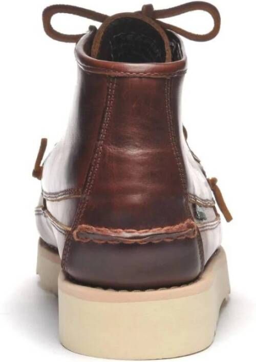Sebago Handgemaakte Mid Brown Cinnamon Leren Laarzen Brown Heren