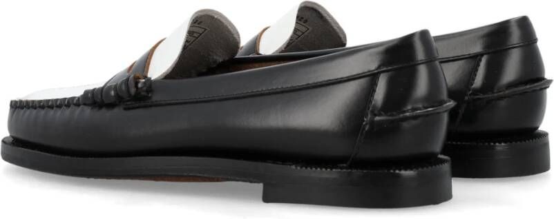Sebago Klassieke Dan Loafers Zwart Wit