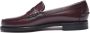 Sebago Bordeauxrode Leren Instap Platte Schoenen Brown Heren - Thumbnail 25