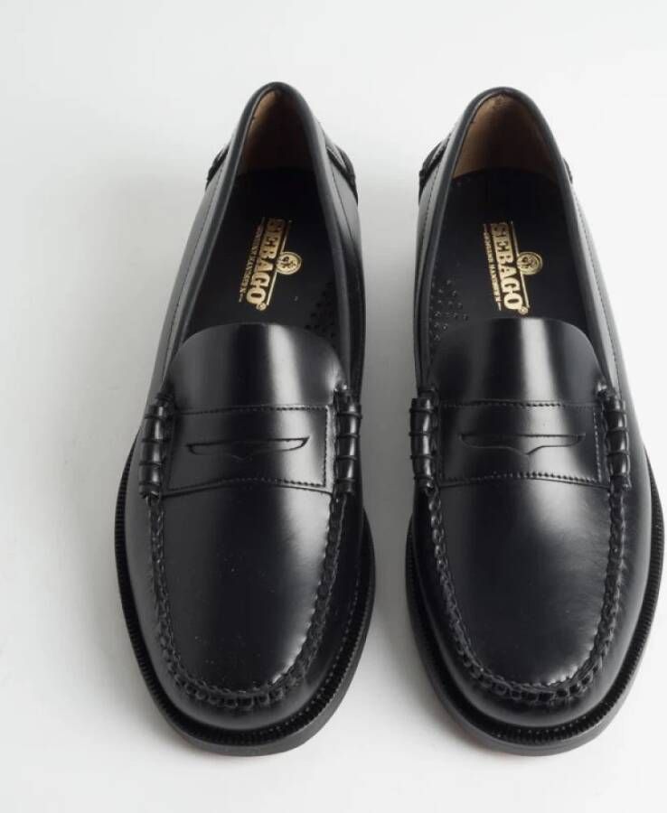 Sebago Klassieke leren instapper Italiaans gemaakt Black Dames