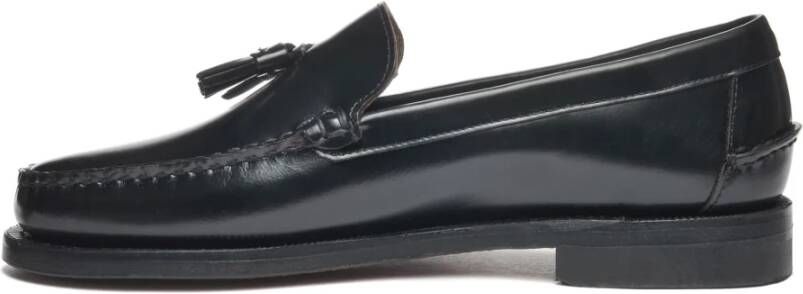 Sebago Klassieke leren instapper met kwastjes Black Heren