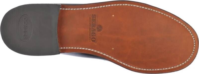 Sebago Klassieke leren instapper met kwastjes Black Heren