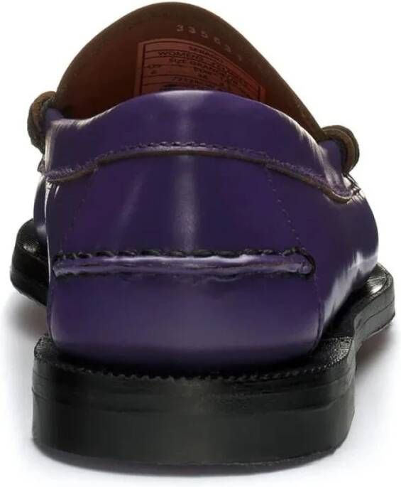 Sebago Klassieke leren penny loafers Purple Dames
