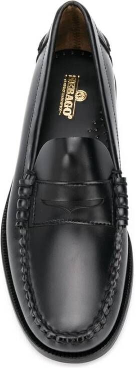 Sebago Klassieke leren sandalen in zwart Black Dames