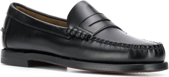 Sebago Klassieke leren sandalen in zwart Black Dames