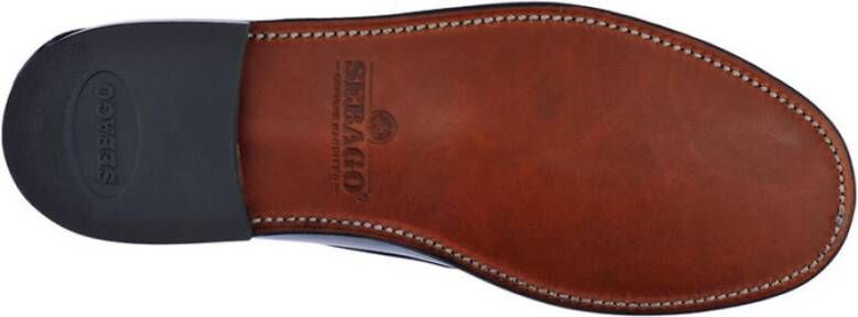 Sebago Klassieke Zwart & Wit Leren Mocassin