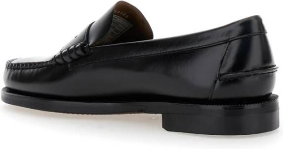 Sebago Klassieke platte schoenen in zwart Black Heren