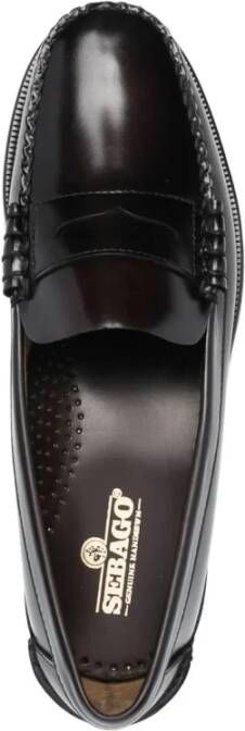 Sebago Leren mocassins met amandelvormige neus