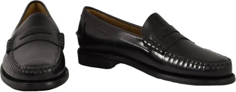 Sebago Leren Rubberen Zoolschoenen Black Heren