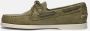 Sebago Handgemaakte Groene Leren Bootschoenen Green Heren - Thumbnail 6