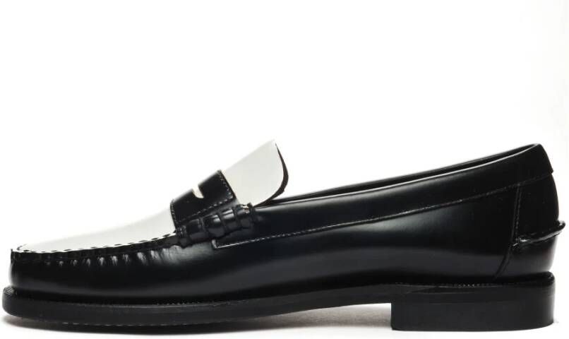 Sebago Met de hand gemaakt leren mocassin klassieke stijl Black Heren