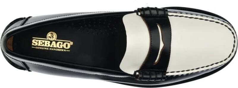 Sebago Met de hand gemaakt leren mocassin klassieke stijl Black Heren