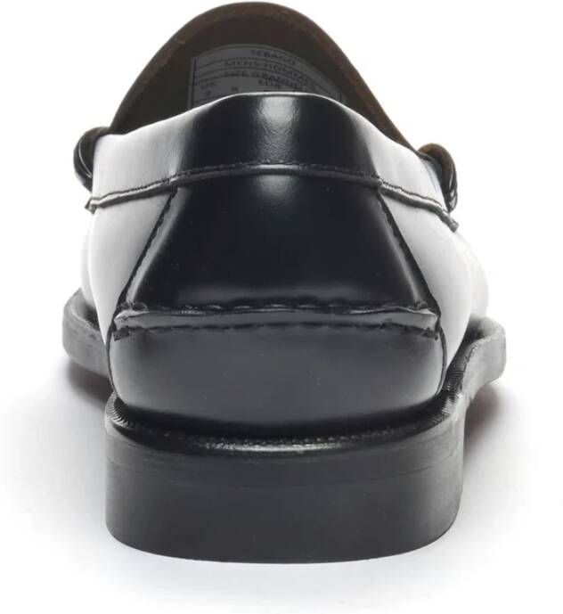 Sebago Met de hand gemaakt leren mocassin klassieke stijl Black Heren