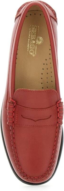 Sebago Rode leren loafers met schuine neus