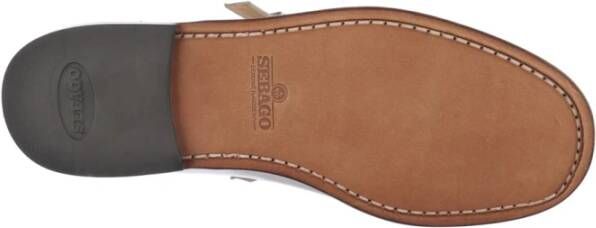 Sebago Witte leren ballerina schoenen