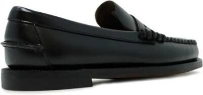 Sebago Zwarte Leren Ballerina's Elegante Schoenen
