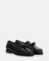 Sebago Zwarte Leren Kwast Slip-On Schoenen Black - Thumbnail 9
